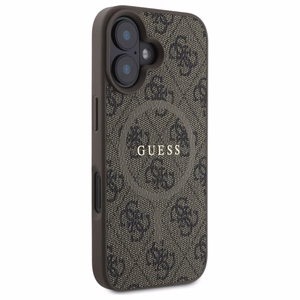 Guess 4G Ring Classic Logo MagSafe Suojakuori iPhone 16:lle - Ruskea