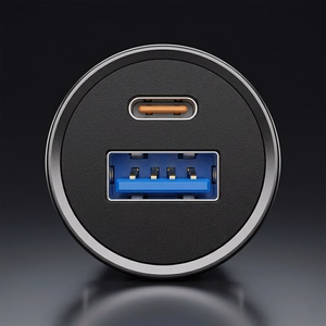Blavec autolaturi BS-01B-C Road - USB + Type C - QC 3.0 18W PD 20W ja Type C - Type C -kaapeli (CCBS01BCR-UCB) musta