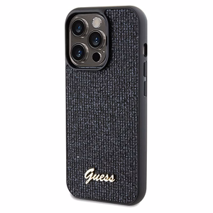 Guess Disco Metal Script -suojakuori iPhone 14 Pro Maxille - musta