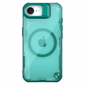 Nillkin Iceblade Prop Magneettinen Suojakuori jalustalla iPhone 16e / 17e:lle - vihreä