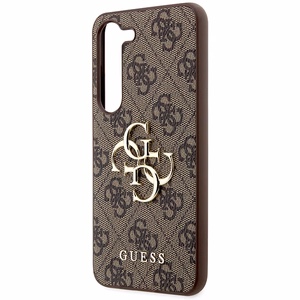 Guess GUHCS23S4GMGBR S23 S911 ruskea/ruskea kovakotelo 4G Big Metal Logo