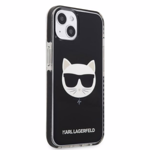 Karl Lagerfeld KLHCP13STPECK iPhone 13 mini 5.4 kovakuori musta/musta Choupette Head