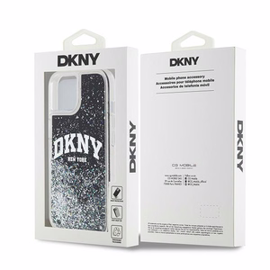 DKNY suojakuori iPhone 15 6,1' HC DKHCP15SLBNAEK musta HC nestemäiset kimalteet kaarilogolla