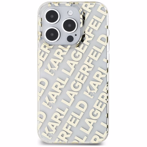 Karl Lagerfeld IML Fullover Logo Suojakuori iPhone 15 Pro Max:lle - kultainen