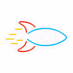 Neon PLEXI LED ROCKET moniväri NNE18 Neolia