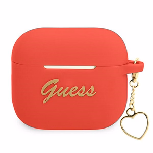 Guess GUA3LSCHSR AirPods 3 suojakuori punainen/punainen Silikoni Charm Heart Collection -mallisto