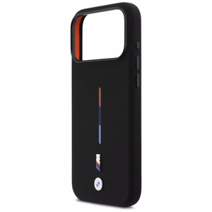 BMW M Silicon Tricolor Line MagSafe Suojakuori iPhone 17 Pro Max - musta