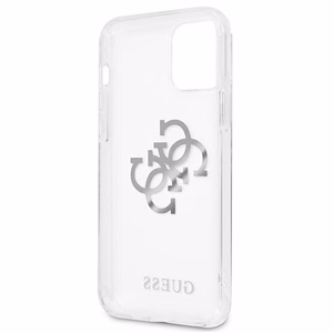 Guess GUHCP12LKS4GSI iPhone 12 Pro Max 6.7" läpinäkyvä kovakotelo 4G hopea Charms kokoelma