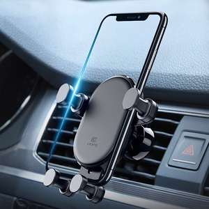 Crong Gravity Auto-Lock painovoimatoiminen autopuhelinpidike 4.7–6.5" puhelimille, musta