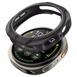 Spigen Liquid Air Suojakuori Samsung Galaxy Watch 8 44mm:lle - Matta Musta