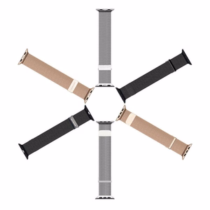 Dux Ducis Milanese Series ranneke Apple Watch 42 / 44 / 45 / 49 mm:lle musta