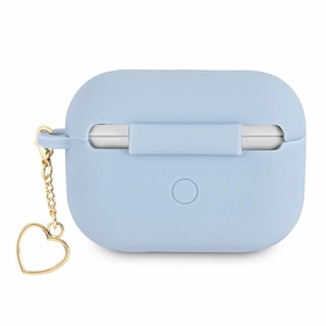 Guess GUAPLSCHSB AirPods Pro cover blue/blue Silicone Charm Heart Collection