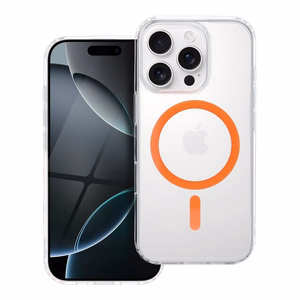Drop Glue Colorful Ring Mag Cover -suojakuori Samsung A37:lle, MagSafe-yhteensopiva, oranssi