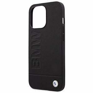 Kotelo BMW BMHCP14XSLLBK iPhone 14 Pro Max 6.7 "musta / musta Nahka Leimasin