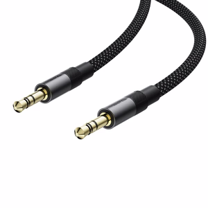 Acefast J10 AUX kaapeli mini jack 3.5mm 1m - musta