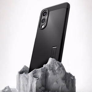 Spigen Tough Armor MagSafe Suojakuori Samsung Galaxy S25 Edge:lle - musta