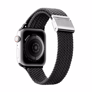 DUX DUCIS hihna MIXTURE II venyvä punottu Apple Watch 42 / 44 / 45 mm musta