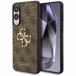 Guess Suojakuori Samsung Galaxy S25 Edge:lle GUESS HC 4G PU iso logo ruskea