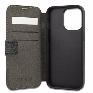 Guess GUBKP13X4GMGGR iPhone 13 Pro Max 6.7" Harmaa/Harmaa Lompakkokuori 4G Big Metal Logo
