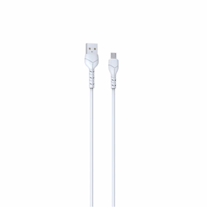 USB-kaapeli Devia Kintone microUSB 1.0 m valkoinen 5V 2.1A
