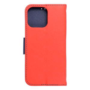 Läppäsuojakuori iPhone 15 PRO MAX Fancy Book punainen / laivastonsininen