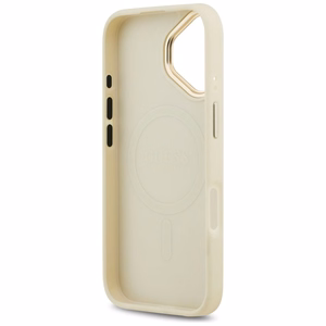 GUESS Peony Hot Stamp MagSafe -suojakuori iPhone 17 - beige