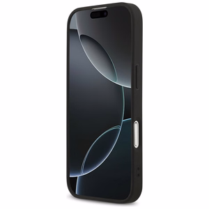 Guess Saffiano Classic Logo MagSafe kuori iPhone 17:lle - musta
