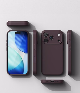 Ringke MagSafe -silikonisuojakuori laitteelle iPhone 18 Pro – tummankirsikanpunainen