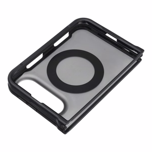 Musta Forcell F-Protect 4sD-i Smoke Hybrid Kickstand Premium suojakuori iPhone Duo -puhelimelle, MagSafe-yhteensopiva