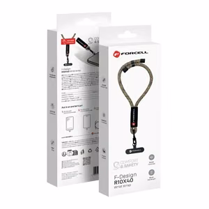 Forcell F-DESIGN R10X40 rannehihna puhelimelle säädettävällä pituudella (max 20cm silmukassa) vihreä vaaleanpunainen violetti