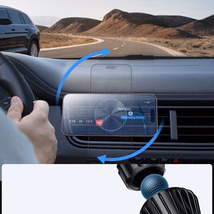 Wireless car charger+holder Joyroom (JR-ZS240 Pro) Magnetic (MagSafe 15W) for using on ventilation grille black