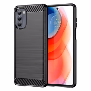 Carbon Case flexible cover for Motorola Moto G Stylus 2022 black