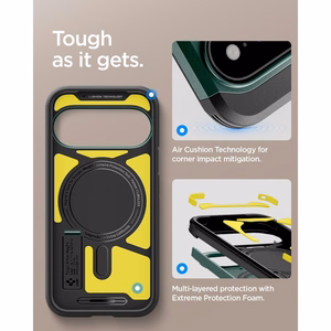 Spigen Tough Armor Mag MagSafe -suojakuori Google Pixel 11 Pro -mallille, tummanvihreä