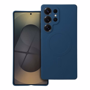 Silikoninen Mag Cover Samsung S25 ULTRA:lle yhteensopiva MagSafen kanssa sininen