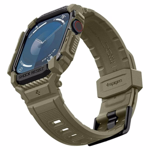 Spigen Rugged Armor Pro Hihna Apple Watch 10:lle (46MM) - vihreä