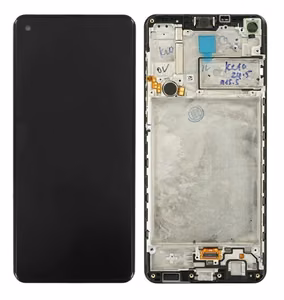 LCD screen Samsung A217F A21s with touch screen and frame Black original (service pack)