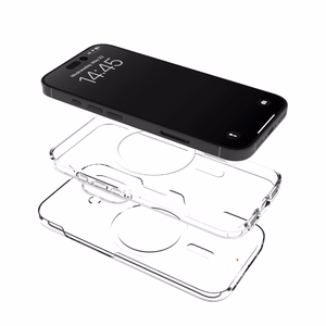 Puro Impact Clear D3O MagSafe Silikoninen Suojakuori iPhone 16 Plusalle - läpinäkyvä