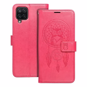 MEZZO Kirjasuojakuori Samsung A12 / M12:lle dreamcatcher magenta