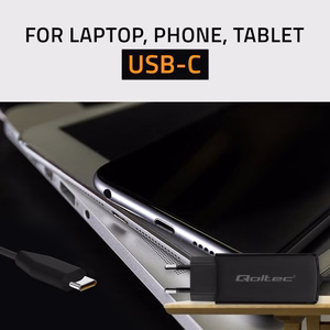 Qoltec 52420 GaN Super Nopea Laturi 90W USB-C 3.1