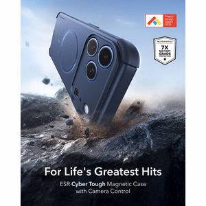 ESR Cyber Tough MagSafe suojakuori malleille iPhone 18 Pro Max / 17 Pro Max, tummansininen
