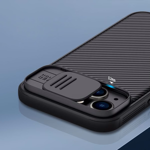 Nillkin CamShield Pro Case iPhone 14 Plus panssaroitu suojus kameran suojus sininen