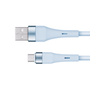 Kruger&Matz Basic USB–microUSB-silikonikaapeli, 1 m, sininen