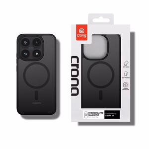 Crong Hybrid Matte Magnetic - Suojakuori Xiaomi 17 MagSafe (musta)