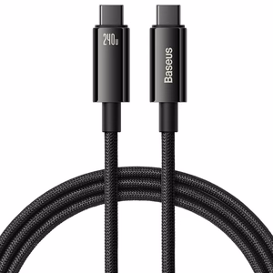 USB-kaapeli Baseus Tungsten PD20W USB-C - USB-C 1,0m musta CAWJ040001
