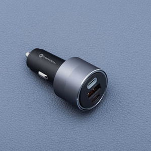 Autolaturi Forcell F-Energy Alu 2 x USB C + USB A QC4.0 PD SFC2.0 3A 85W harmaa