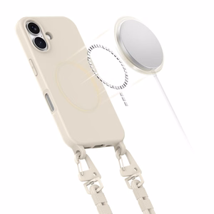 Tech-Protect MagNecklace MagSafe Suojakuori kaulanauhasolmulla iPhone 16:lle - Beige