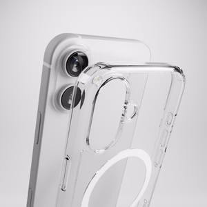 Puro Impact Clear D3O MagSafe Silikoninen Suojakuori iPhone 16:lle - läpinäkyvä