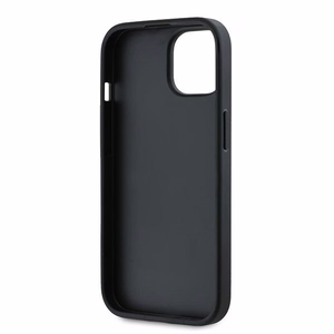 Karl Lagerfeld Diagonal Quilted Script Suojakuori iPhone 15 Plus / 14 Plus:lle - musta