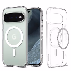 Spigen Ultra Hybrid Mag MagSafe -suojakuori Google Pixel 11 Pro -mallille, läpinäkyvä / valkoinen