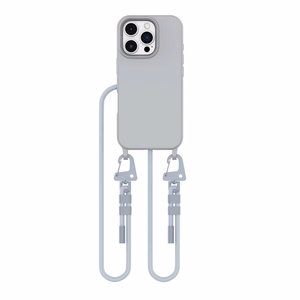 Tech-Protect MagNecklace MagSafe Suojakuori kaulanauhasolmulla iPhone 16 Pro:lle - Harmaa